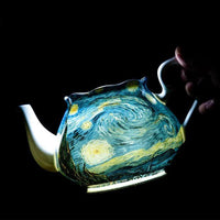 Thumbnail for ​Théière porcelaine nuit Van Gogh | Théières à la folie