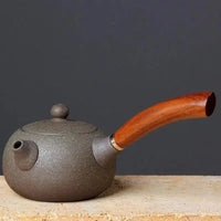 Thumbnail for Théière poterie japonaise manche long en bois Théières à la folie