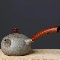 Thumbnail for Théière poterie japonaise manche long en bois Théières à la folie