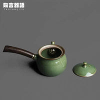 Thumbnail for ​Théière poterie vert Celadon, design japonais | Théières à la folie